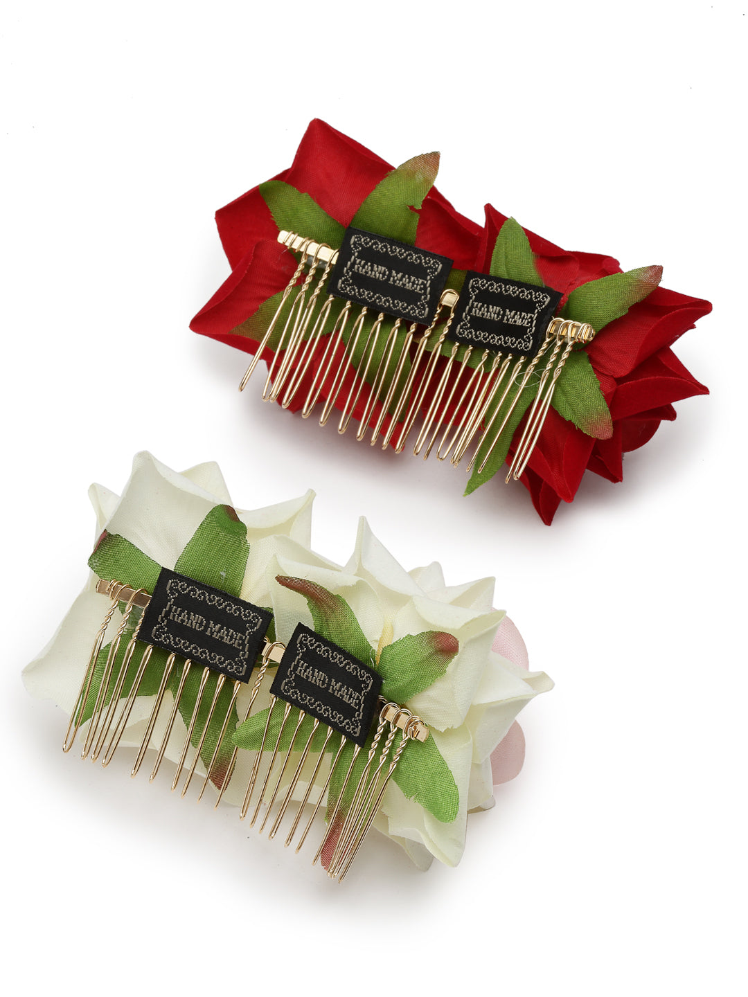 Vogue Hair Accessories  Rose Flower Hair Comb Clip Set of 2