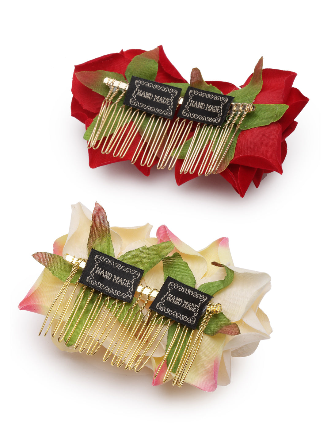 Vogue Hair Accessories  Rose Flower Hair Comb Clip Set of 2