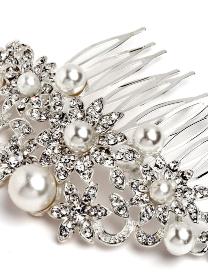 Vogue Hair Accessories Silver Fancy Hair Comb Clip