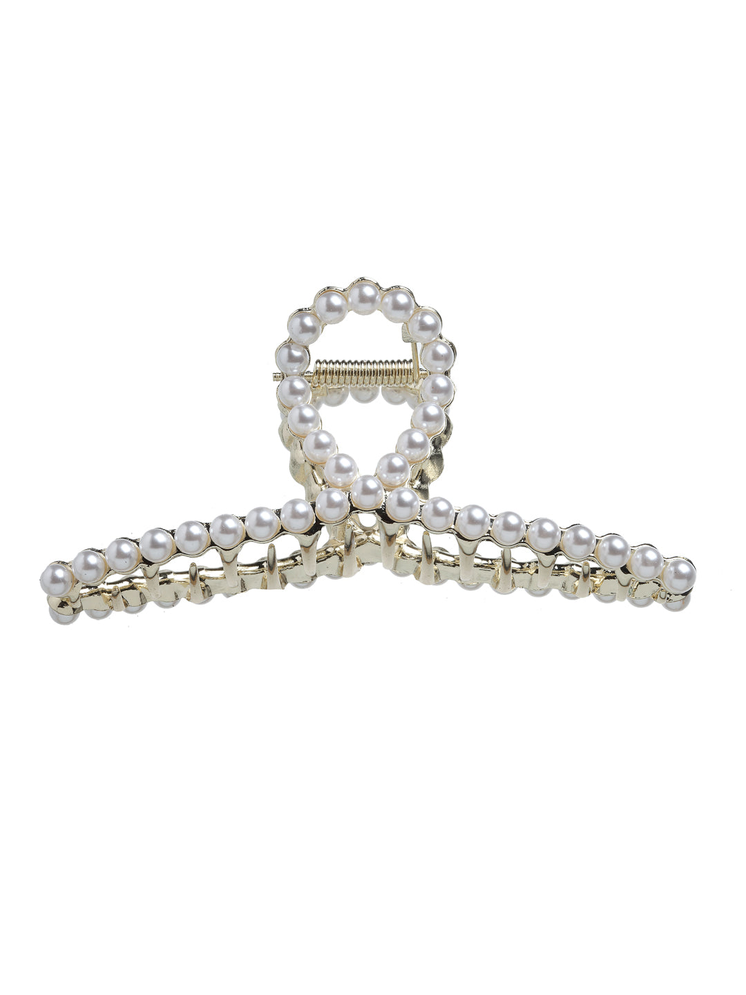 Vogue Hair Accessories Gold  Trendy Pearl Hair Clutcher