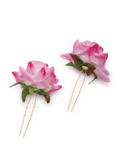 Vogue Hair Accessories Pink Rose Juda Hair Pin