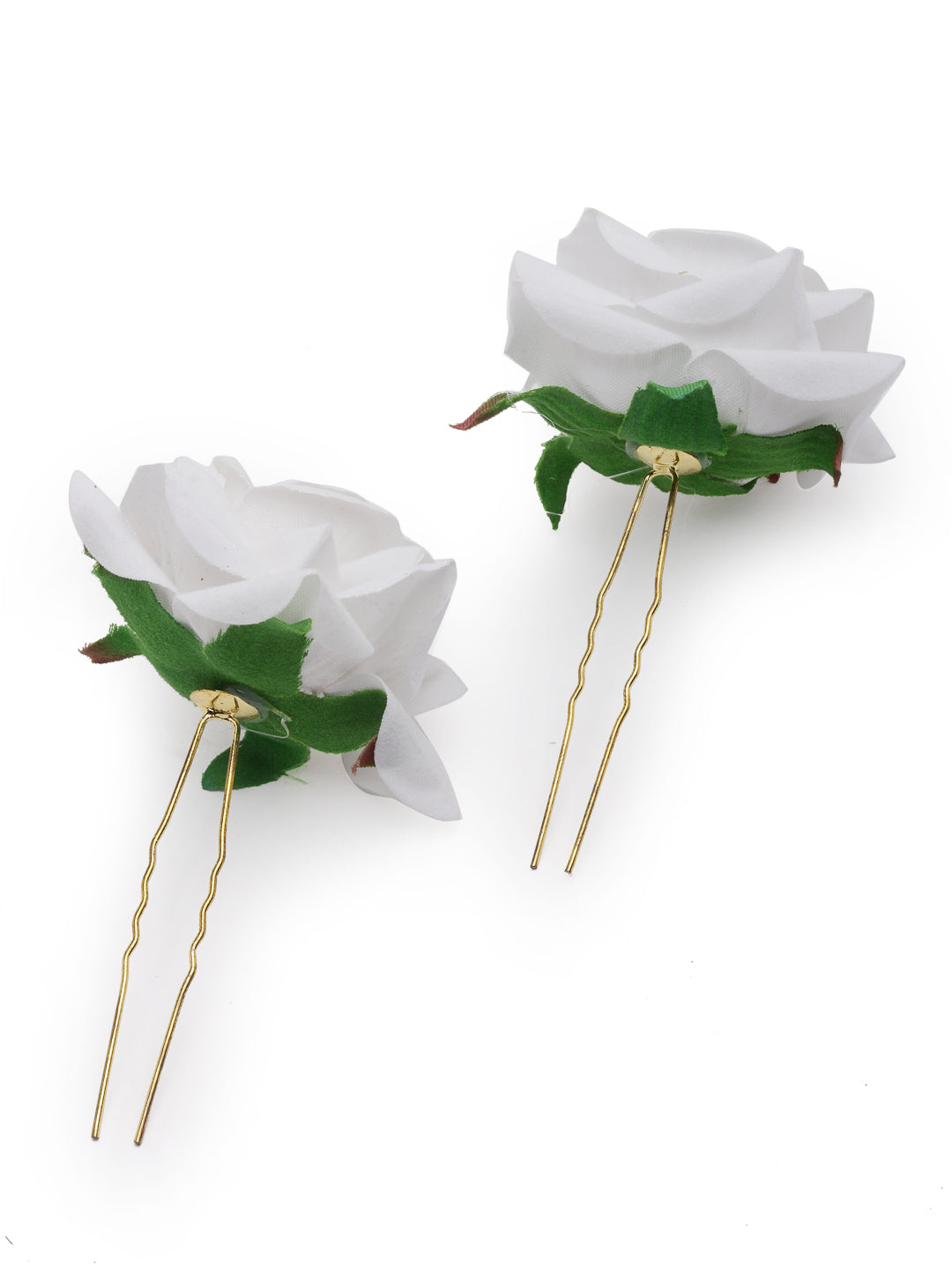Vogue Hair Accessories White Rose Juda Hair Pin