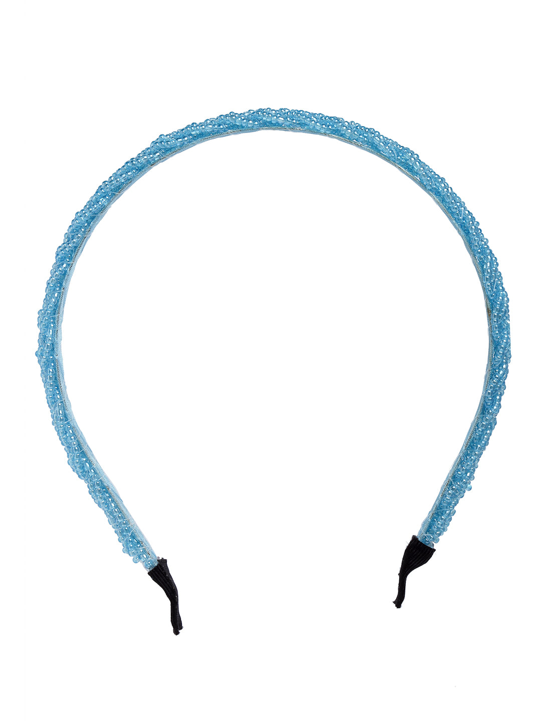 Vogue Hair Accessories Blue Handmade Metal Braid Beaded Hairband