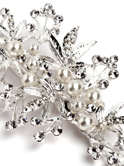 Vogue Hair Accessories Silver Metal Leaf Hair Pin