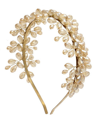 Vogue Hair Accessories Metal Handmade Crystal With Pearls Fancy Party Hairband Hair Accessories