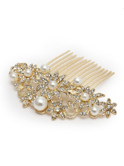 Vogue Hair Accessories Gold Fancy Hair Comb Clip