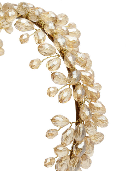 Vogue Hair Accessories Metal Handmade Crystal With Pearls Fancy Party Hairband Hair Accessories