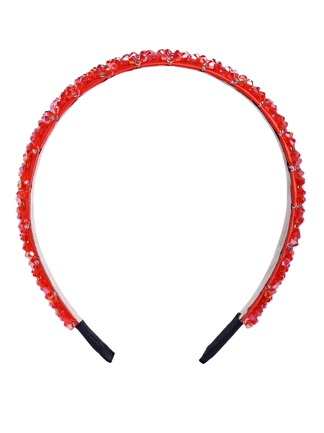 Vogue Hair Accessories Crystal Beaded Plastic Fancy Party Wedding Hairband For Girls