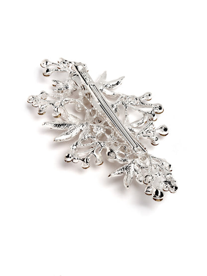 Vogue Hair Accessories Silver Metal Leaf Hair Pin