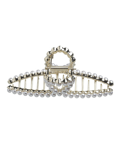 Vogue Hair Accessories Gold  Trendy Pearl Hair Clutcher