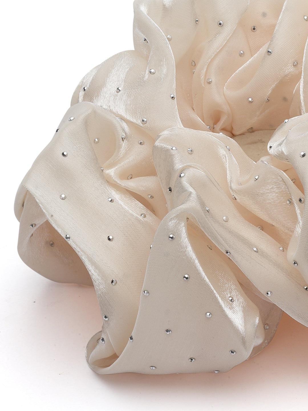 Vogue Hair Accessories Off White Big Size Scrunchies For Hair Tie for Women and Girls
