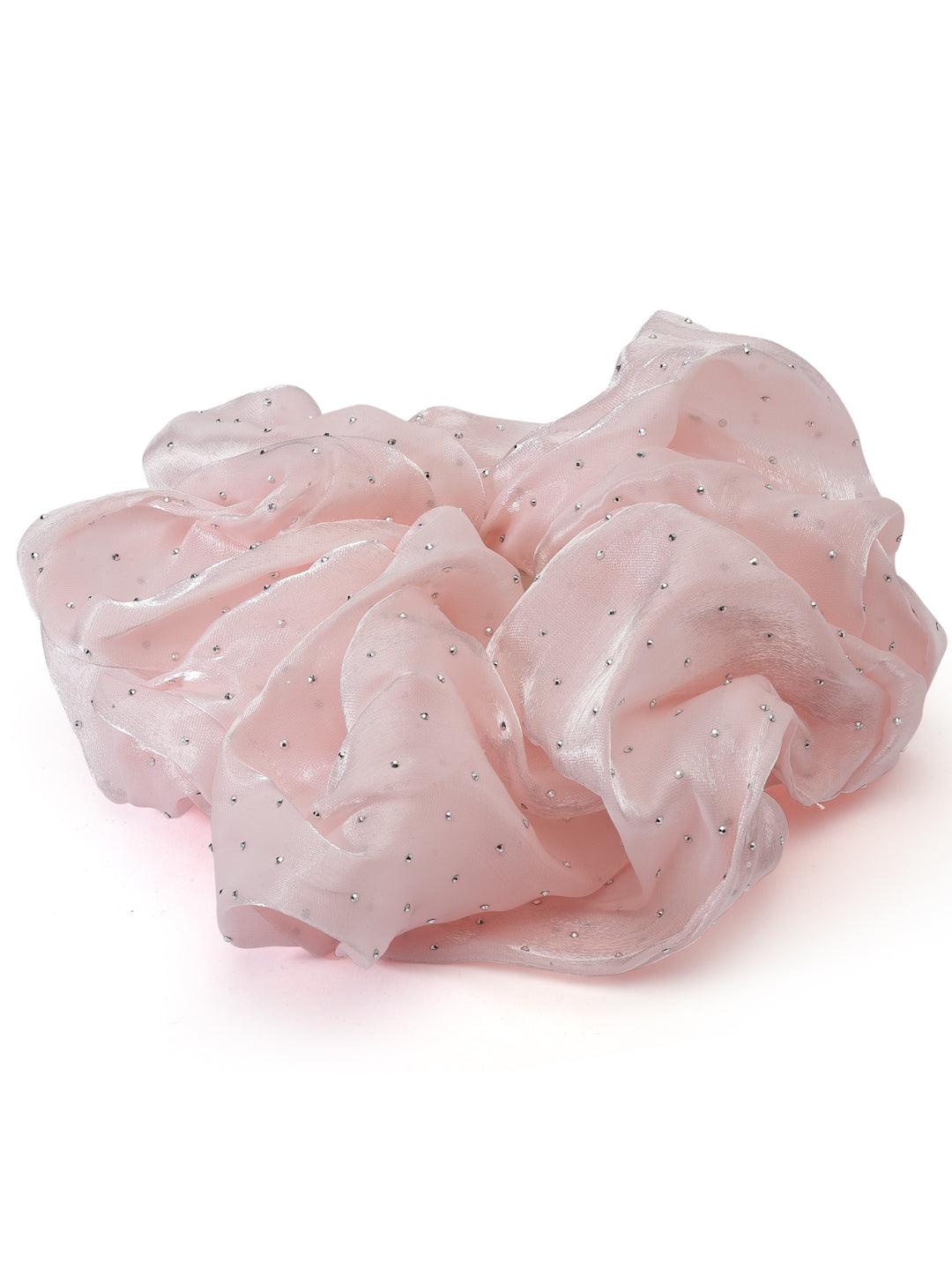 Vogue Hair Accessories Pink Big Size Scrunchies for Hair Tie for Women and Girls