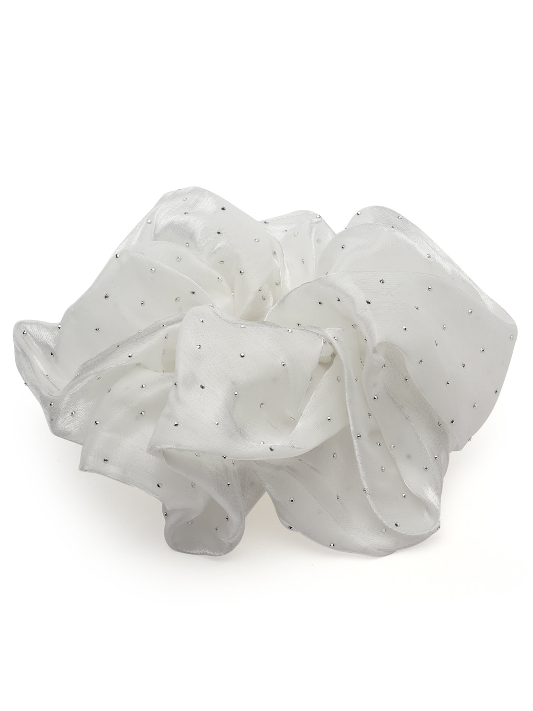 Vogue Hair Accessories White Big Size Scrunchies Hair Tie for Women and Girls
