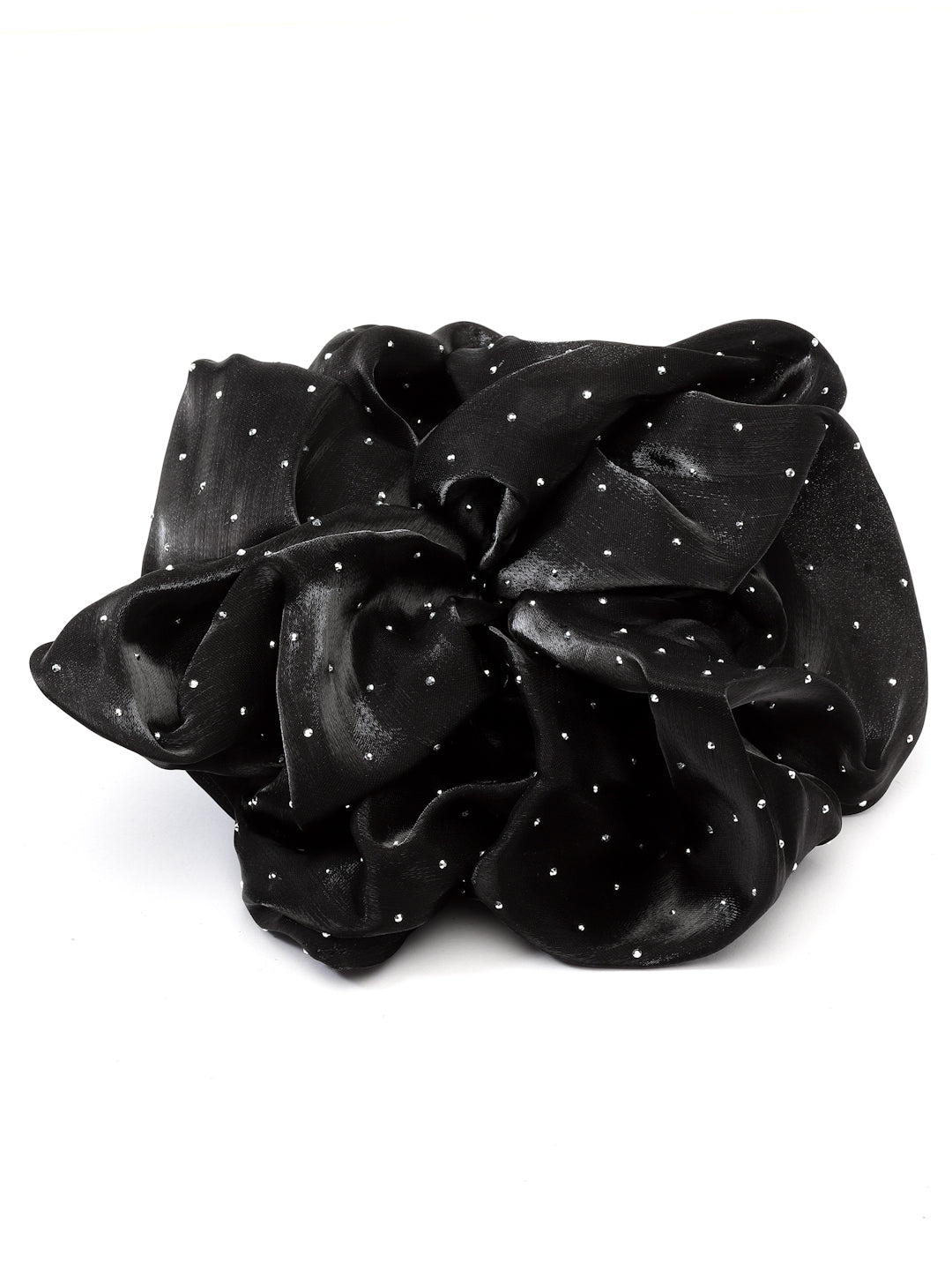 Vogue Hair Accessories Black Big Size Scrunchies For Hair Tie for Women and Girls