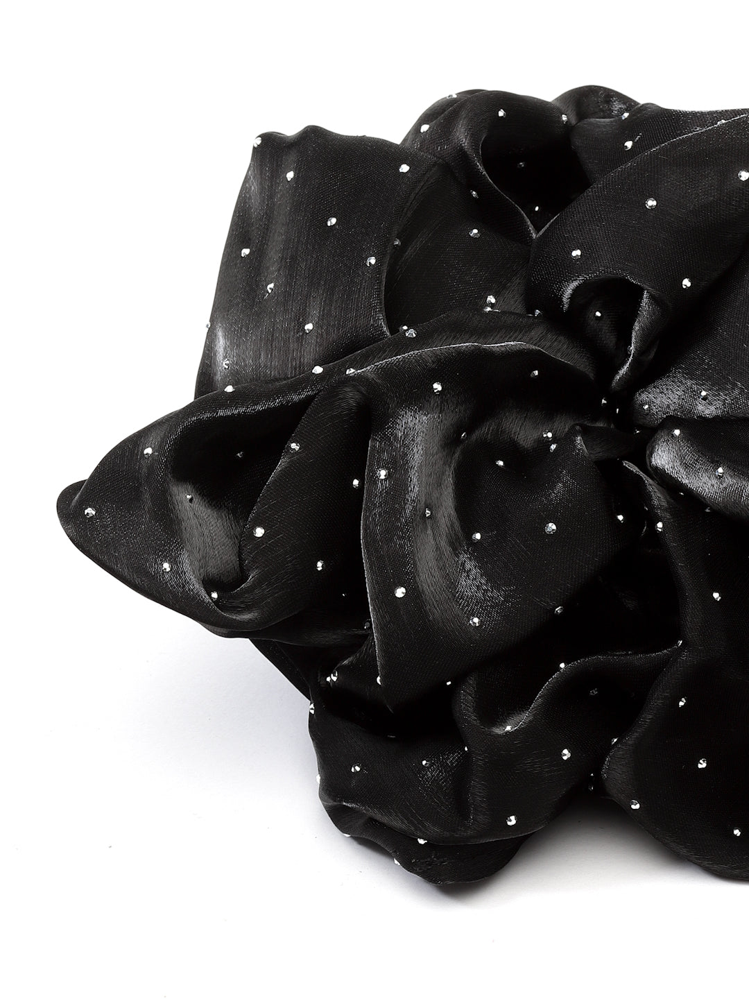 Vogue Hair Accessories Black Big Size Scrunchies For Hair Tie for Women and Girls