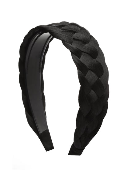 Vogue Hair Accessories Natural Black Hair Braid Hairband for Women & Girls