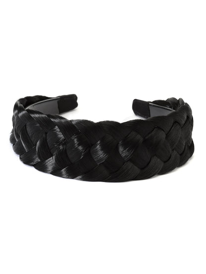 Vogue Hair Accessories Natural Black Hair Braid Hairband for Women & Girls