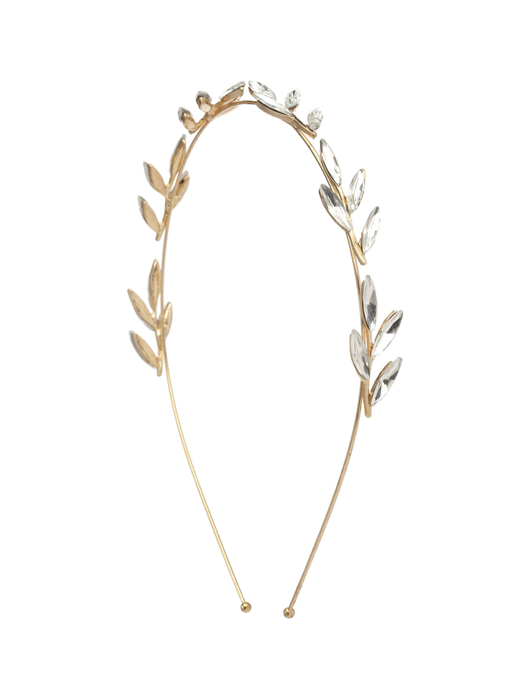 Vogue Hair Accessories Silver AD Stone Hairband for Women and Girls