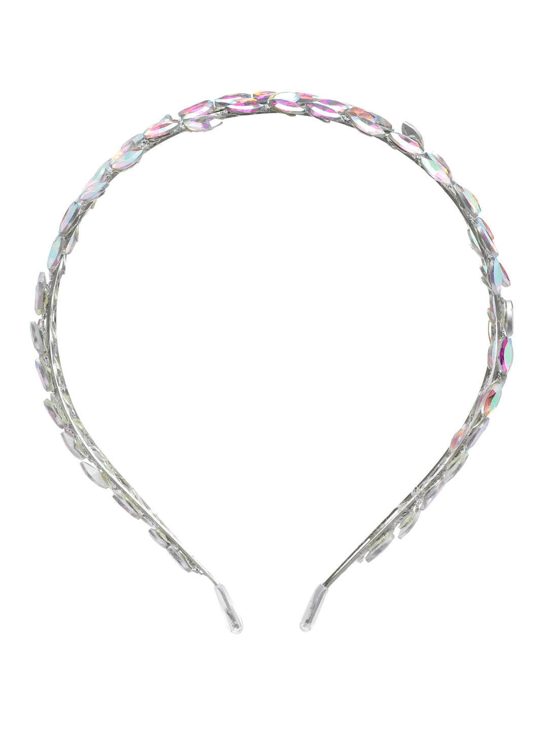 Vogue Hair Accessories  Multi Crystal Double Line Hairband for Women and Girls
