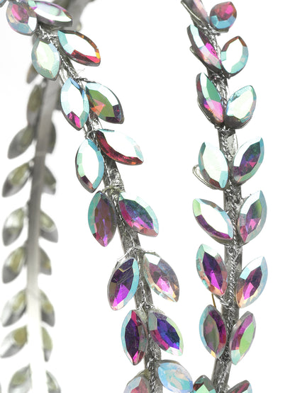 Vogue Hair Accessories  Multi Crystal Double Line Hairband for Women and Girls