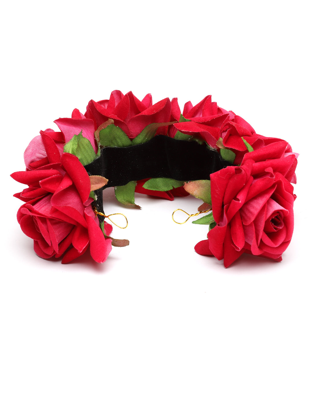 Vogue Hair Accessories Red Rose Juda Bun for Women and Girls