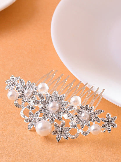 Vogue Hair Accessories Silver Fancy Hair Comb Clip