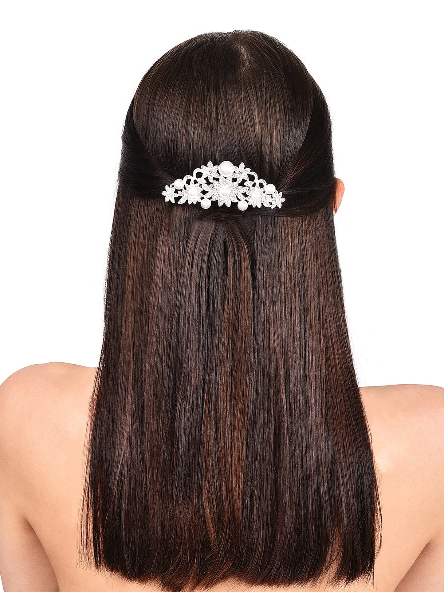 Vogue Hair Accessories Silver Fancy Hair Comb Clip