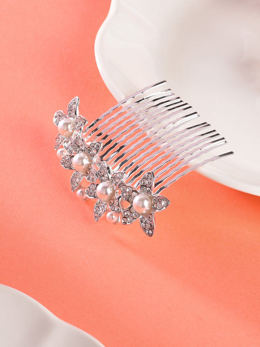 Vogue Hair Accessories Silver Fancy Hair Comb Clip
