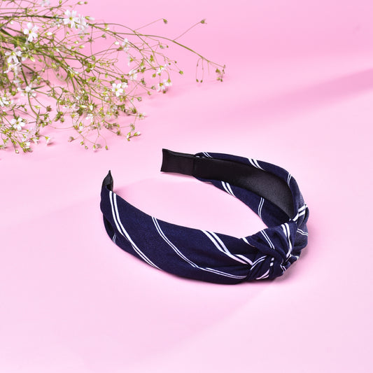 Vogue Hair Accessories Blue Diagonal Fabric Hairband