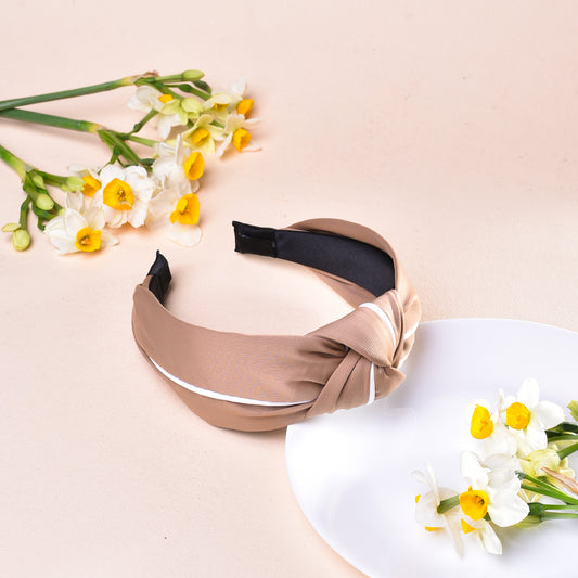 Vogue Hair Accessories Brown Piping Fabric Hairband