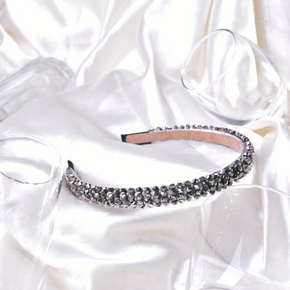 Vogue Hair Accessories Crystal Beaded Plastic Fancy Party Wedding Hairband For Girls