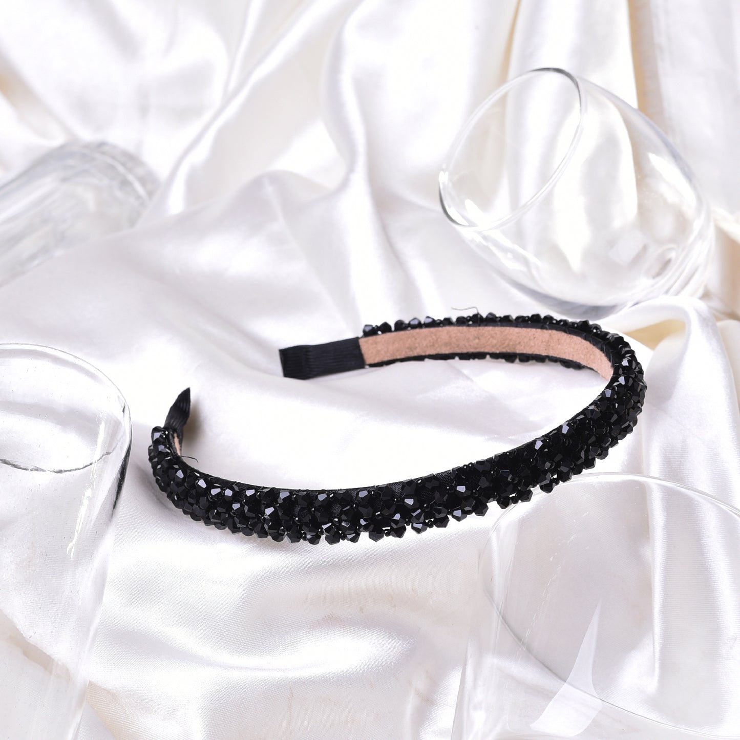 Vogue Hair Accessories Black Crystal Hairband