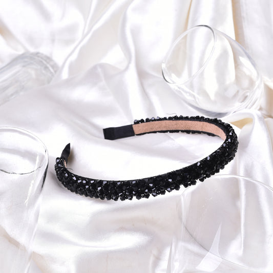 Vogue Hair Accessories Black Crystal Hairband