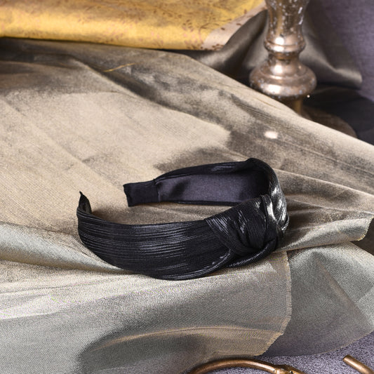 Vogue Hair Accessories Black Shimmer Fabric Hairband