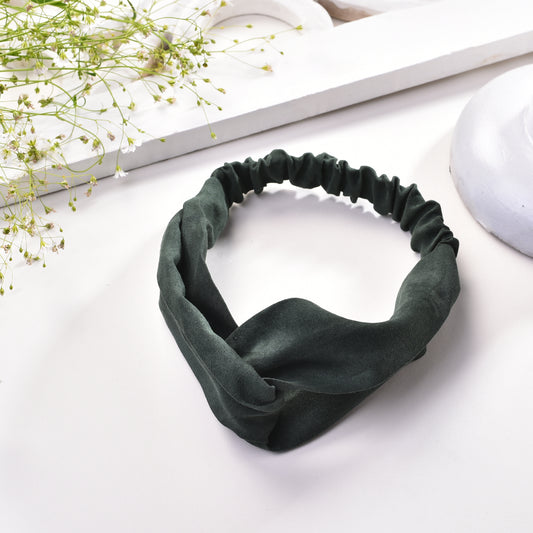 Vogue Hair Accessories Green Self Lines fabric Headband