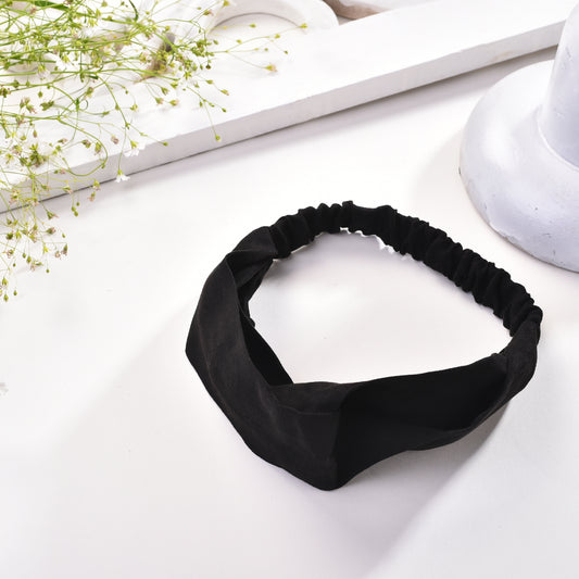 Vogue Hair Accessories Black Self Lines fabric Headband