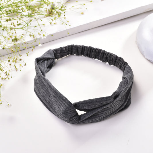 Vogue Hair Accessories Grey Self Lines fabric Headband