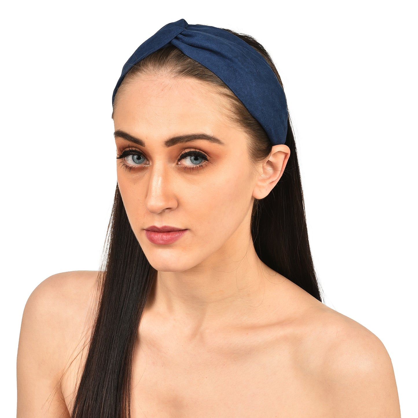 Vogue Hair Accessories Blue Self Lines fabric Headband