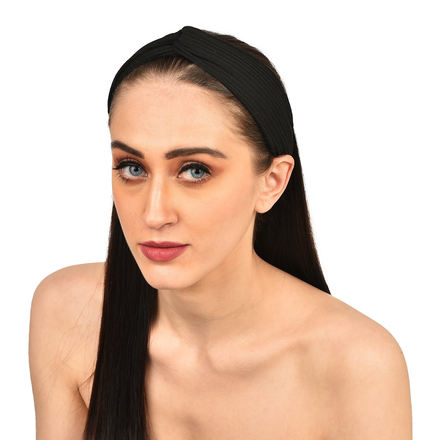 Vogue Hair Accessories Black Self Lines fabric Headband