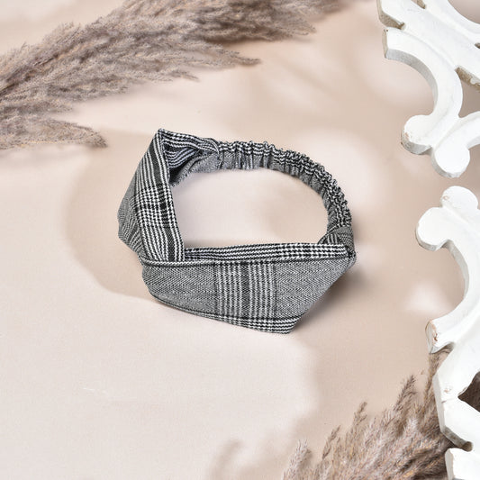 Vogue Hair Accessories Korean Style Solid Nylon Fabric Knot Stretchable Hairband for Women