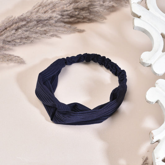 Vogue Hair Accessories Blue Self Lines fabric Headband