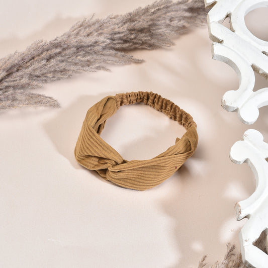 Vogue Hair Accessories Brown Self Lines fabric Headband