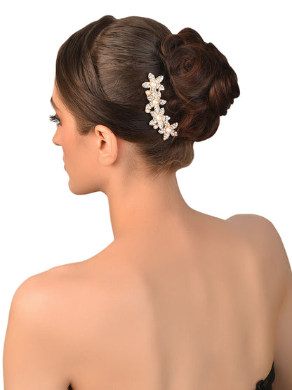 Vogue Hair Accessories Gold Fancy Hair Comb Clip
