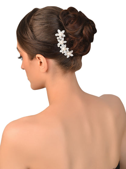 Vogue Hair Accessories Silver Fancy Hair Comb Clip