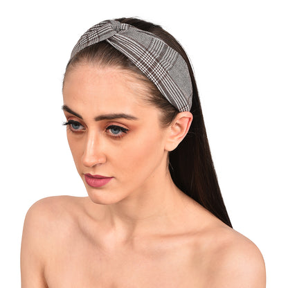 Vogue Hair Accessories Korean Style Solid Nylon Fabric Knot Stretchable Hairband for Women