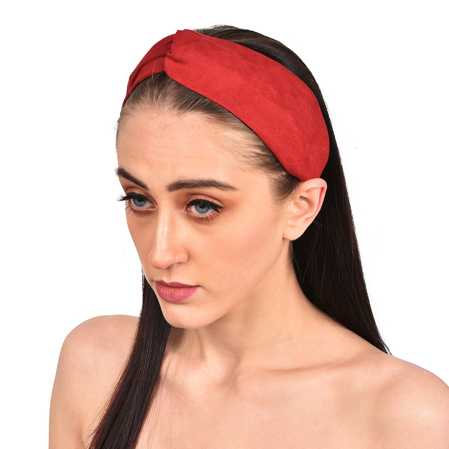 Vogue Hair Accessories Solid Suede Fabric Knot Stretchable Hairband and Headband for Women