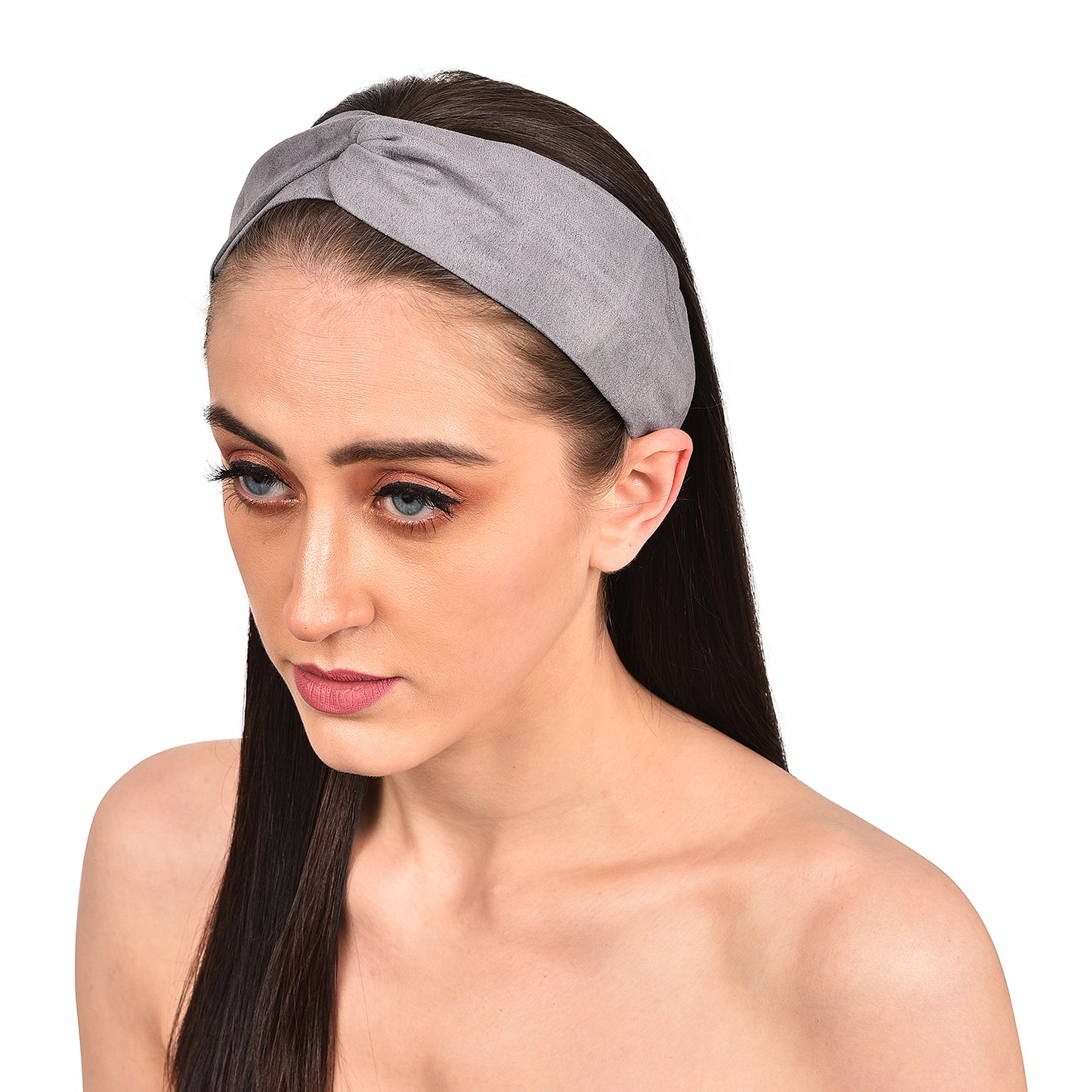 Vogue Hair Accessories Solid Suede Fabric Knot Stretchable Hairband and Headband for Women
