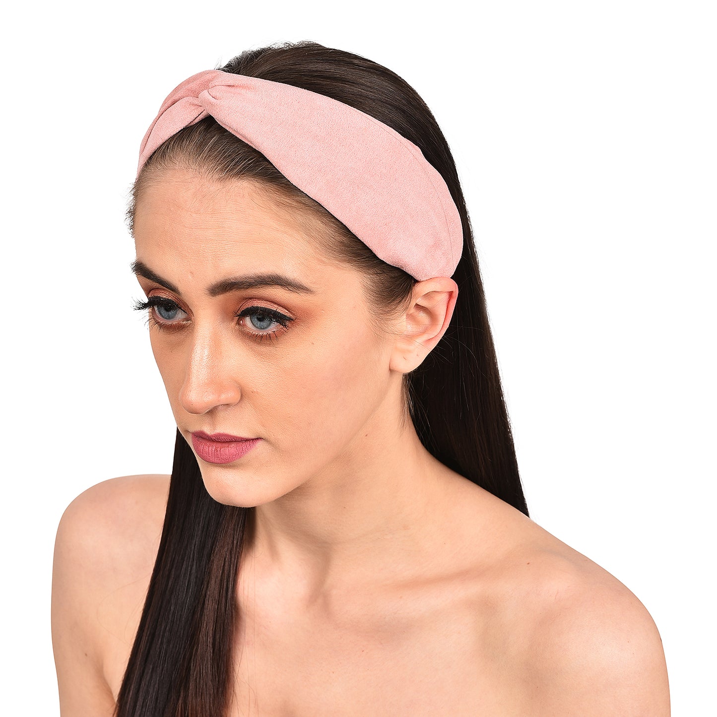 Vogue Hair Accessories Solid Suede Fabric Knot Stretchable Hairband and Headband for Women