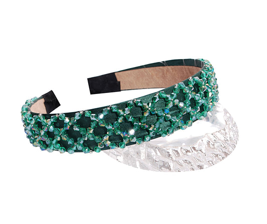 Vogue Hair Accessories Green Crystal Hairband