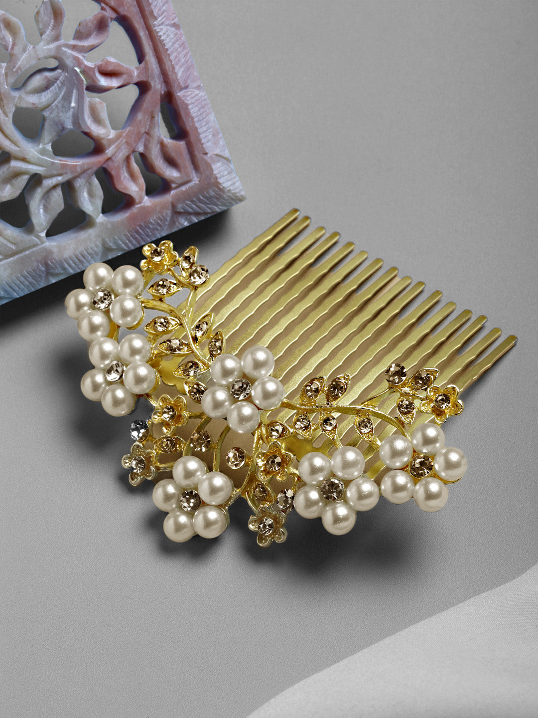 Vogue Hair Accessories Gold Fancy Hair Comb Clip